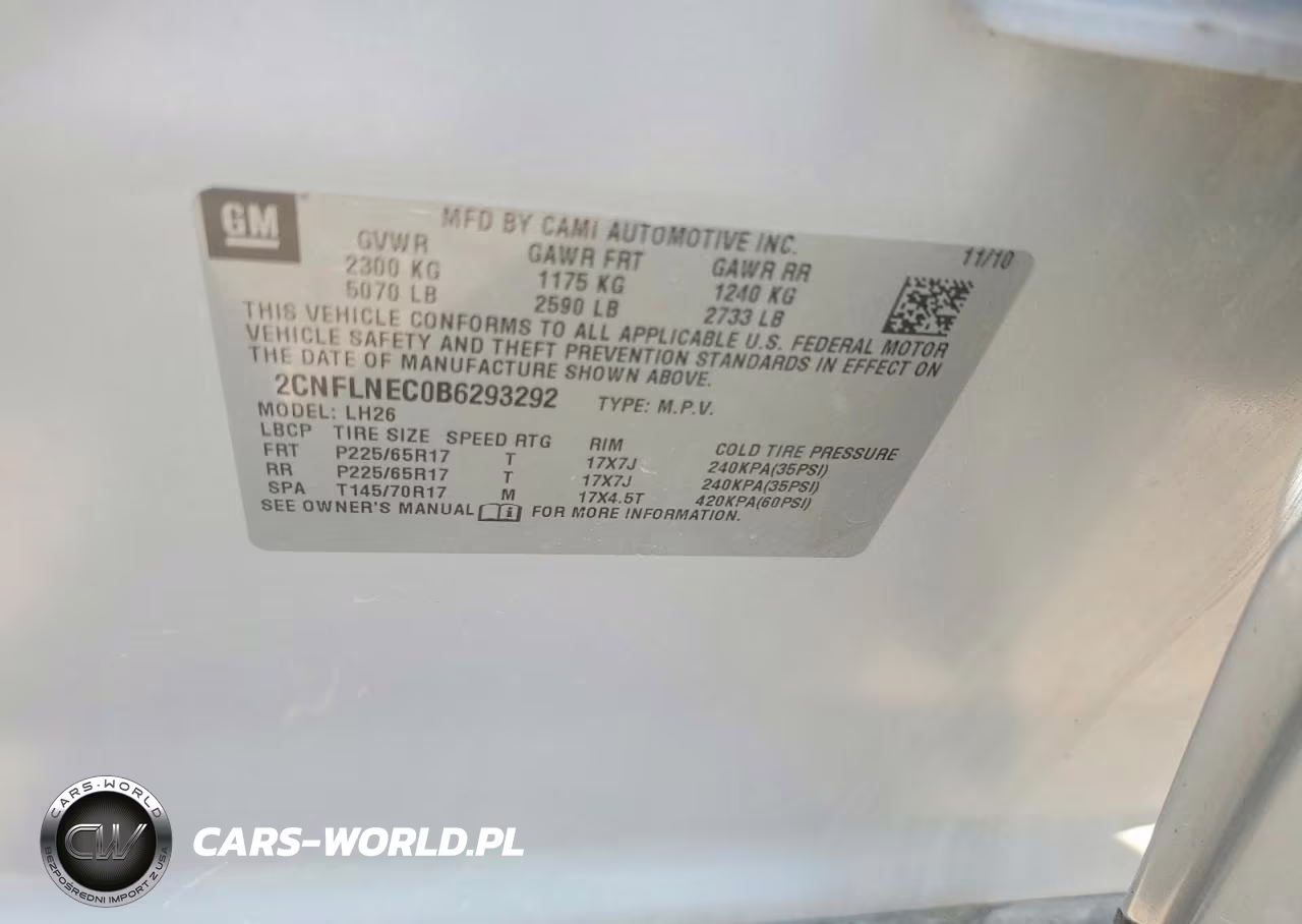 2011 Chevrolet Equinox Lt VIN:2CNFLNEC0B6293292 - 13