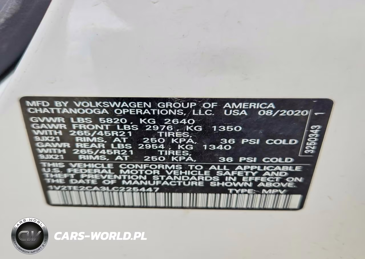 2020 Volkswagen Atlas Cross Sport Sel Premium R-Line VIN:1V2TE2CA3LC225447 - 14