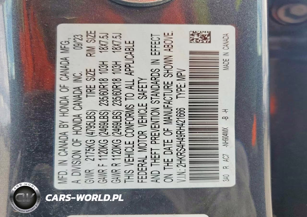 2024 Honda Cr-V Ex VIN:2HKRS4H49RH421666 - 14