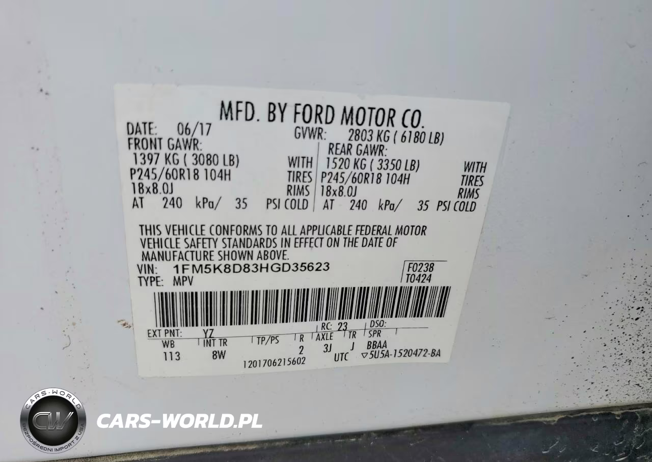 2017 Ford Explorer VIN:1FM5K8D83HGD35623 - 13