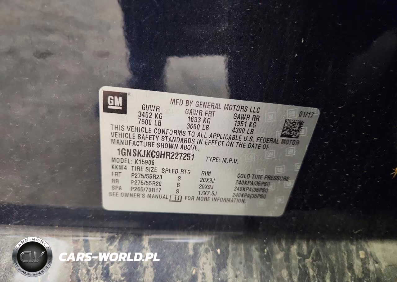 2017 Chevrolet Suburban K1500 Premier VIN:1GNSKJKC9HR227251 - 13