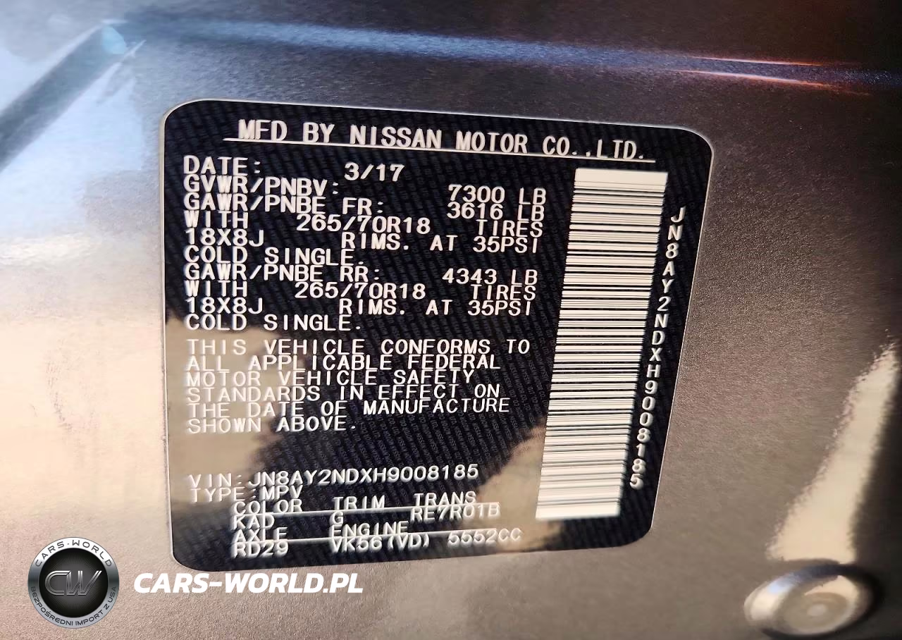 2017 Nissan Armada Sv VIN:JN8AY2NDXH9008185 - 13