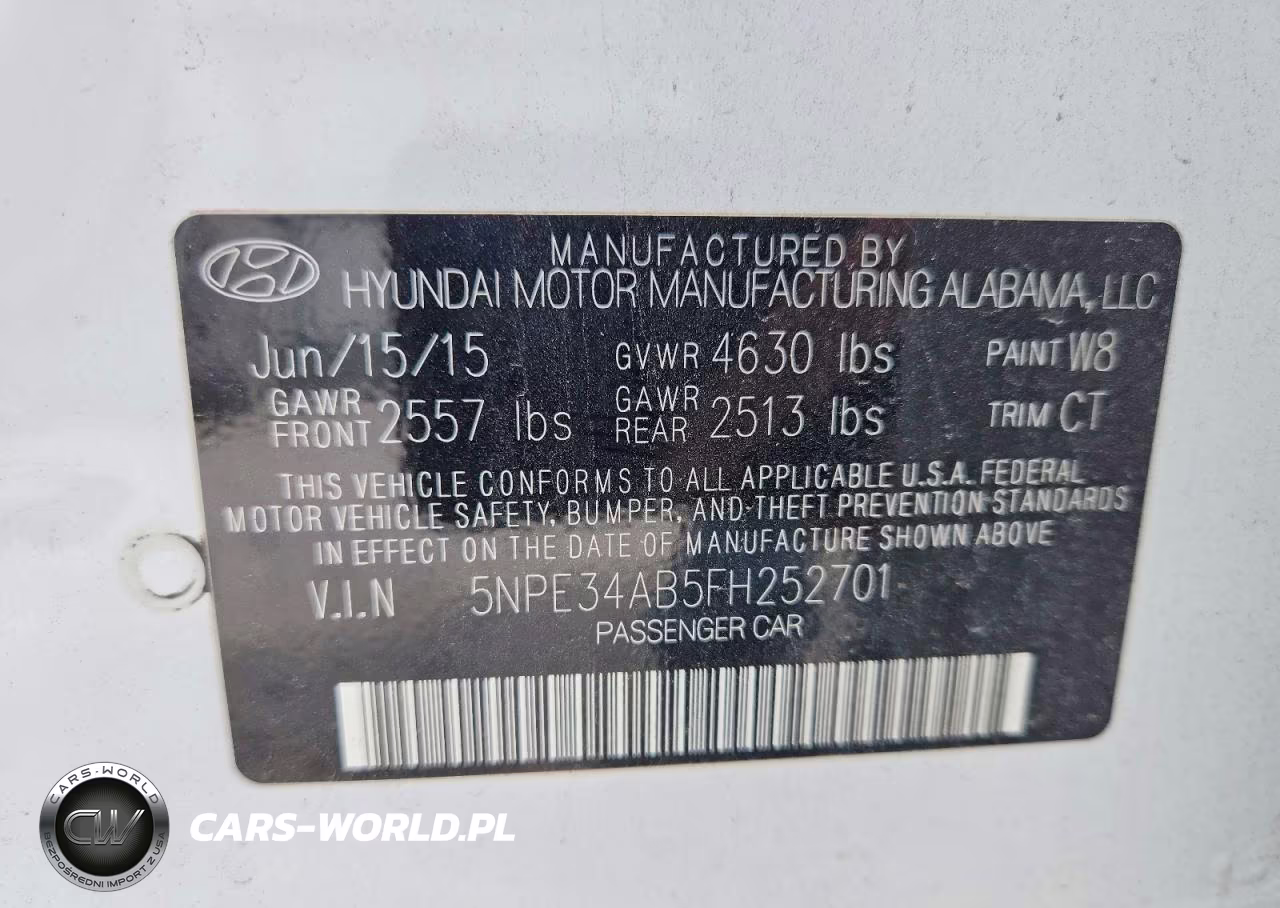 2015 Hyundai Sonata Limited 2.0T VIN:5NPE34AB5FH252701 - 12