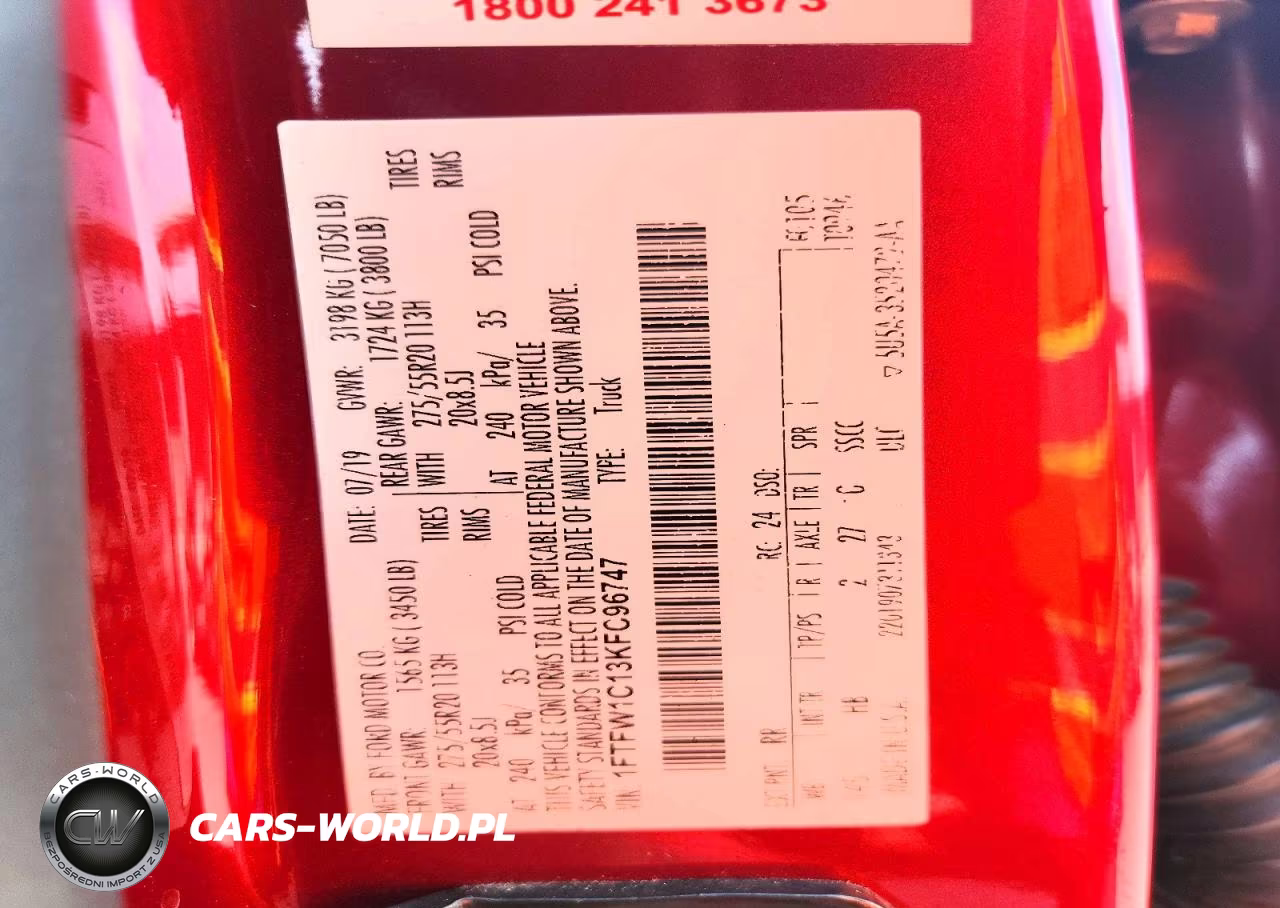 2019 Ford F150 Supercrew VIN:1FTFW1C13KFC96747 - 12