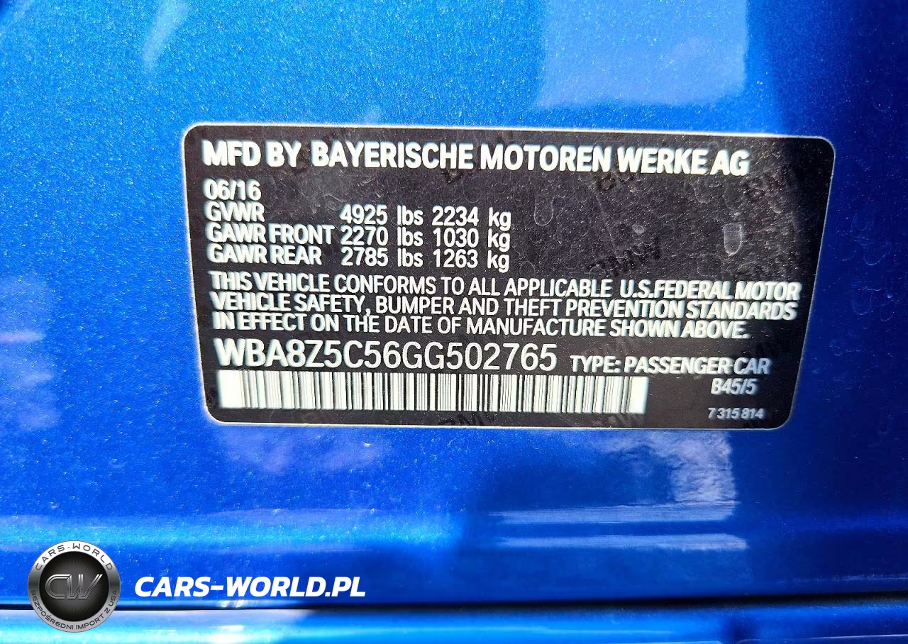 2016 BMW 328 Xigt Sulev VIN:WBA8Z5C56GG502765 - 12