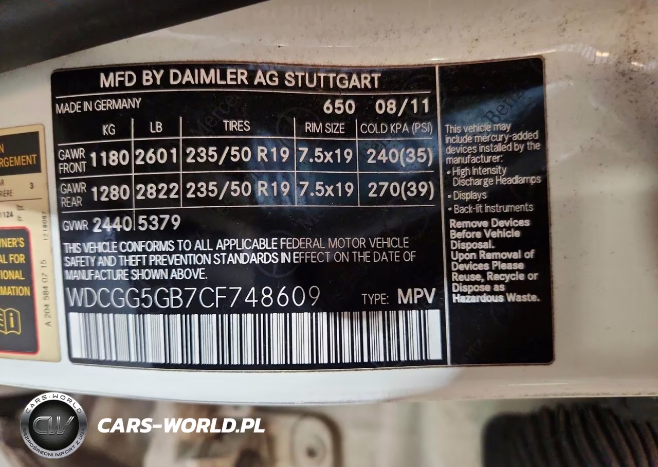 2012 Mercedes-Benz Glk 350 VIN:WDCGG5GB7CF748609 - 13