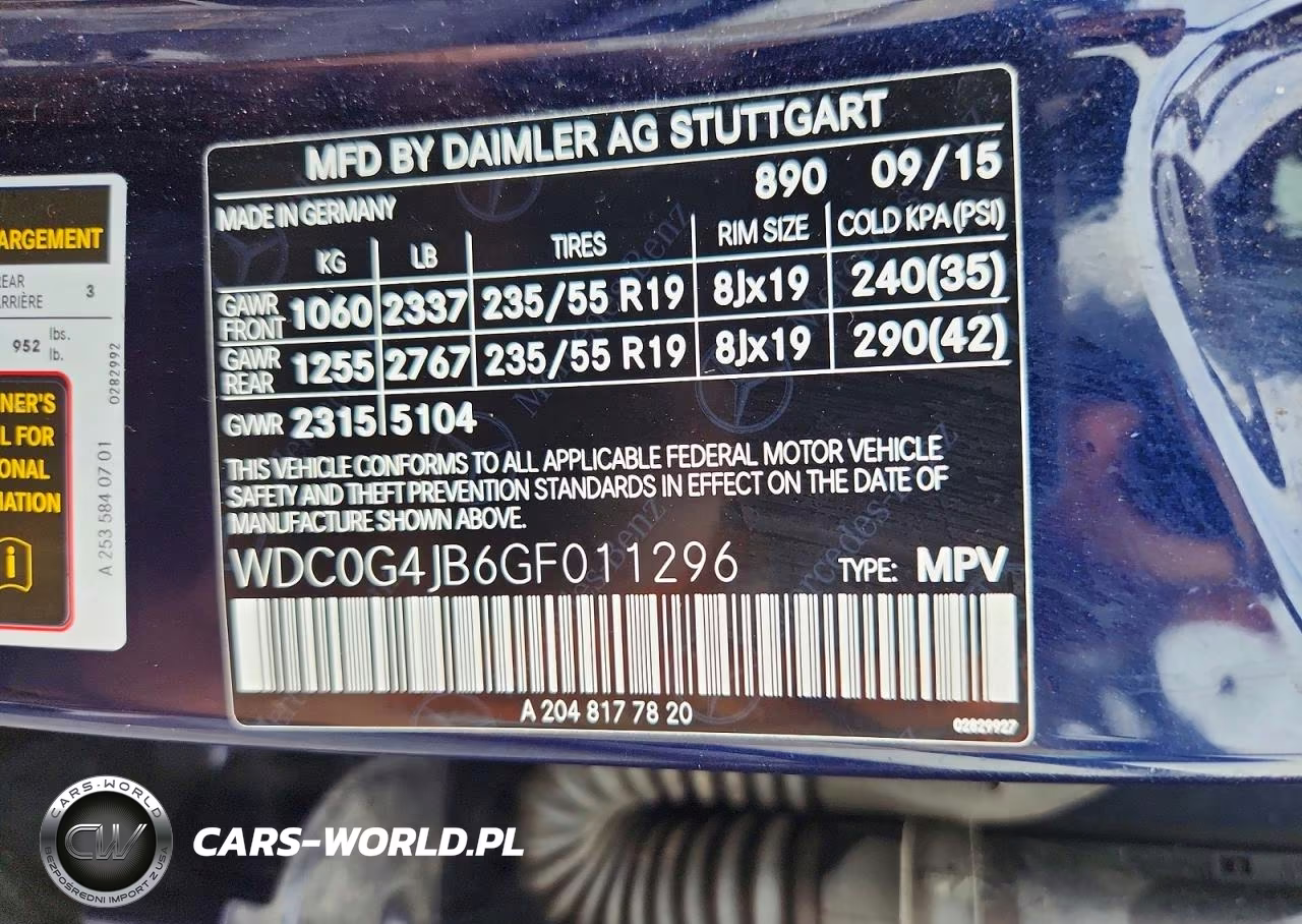 2016 Mercedes-Benz Glc 300 VIN:WDC0G4JB6GF011296 - 13