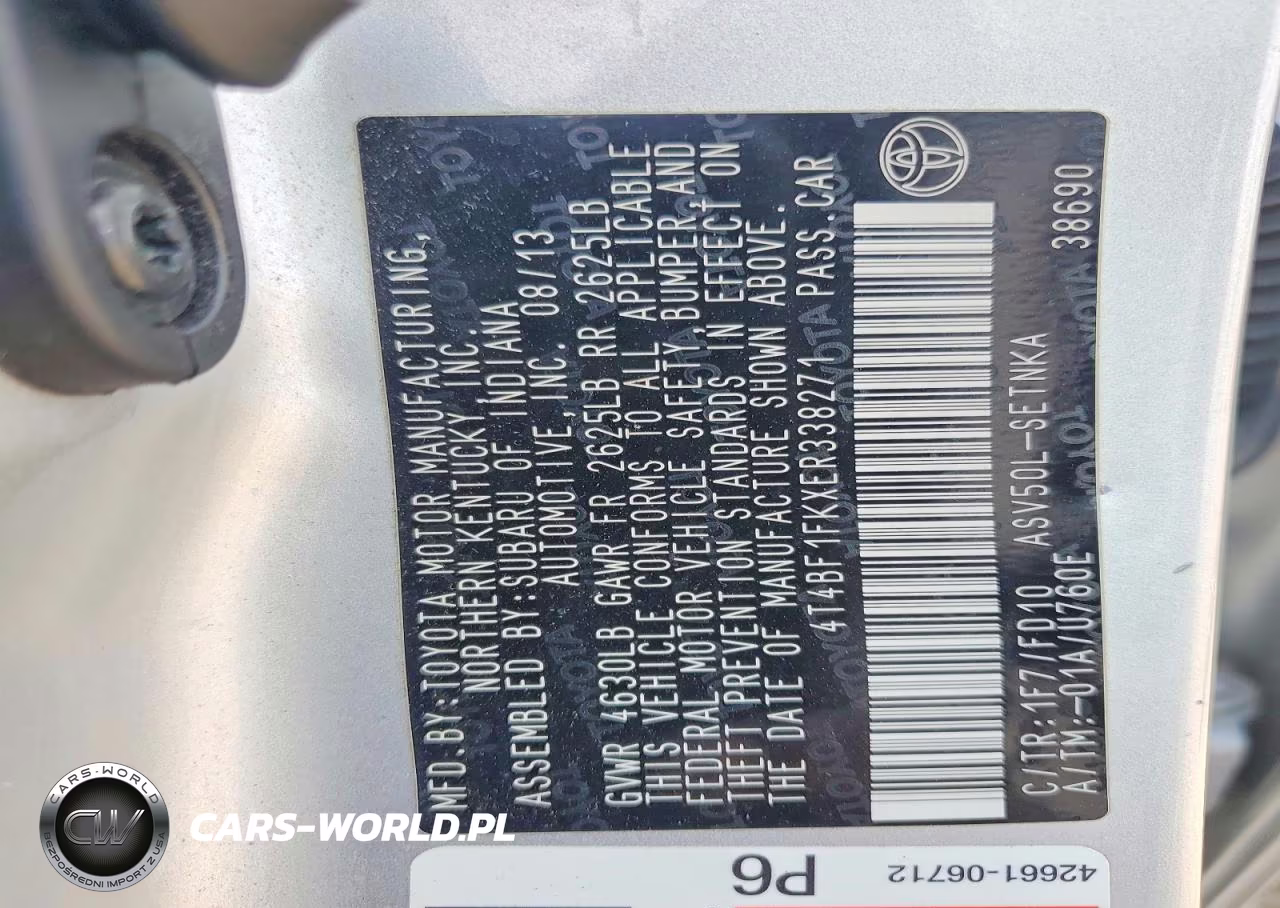 2014 Toyota Camry Le VIN:4T4BF1FKXER338271 - 12