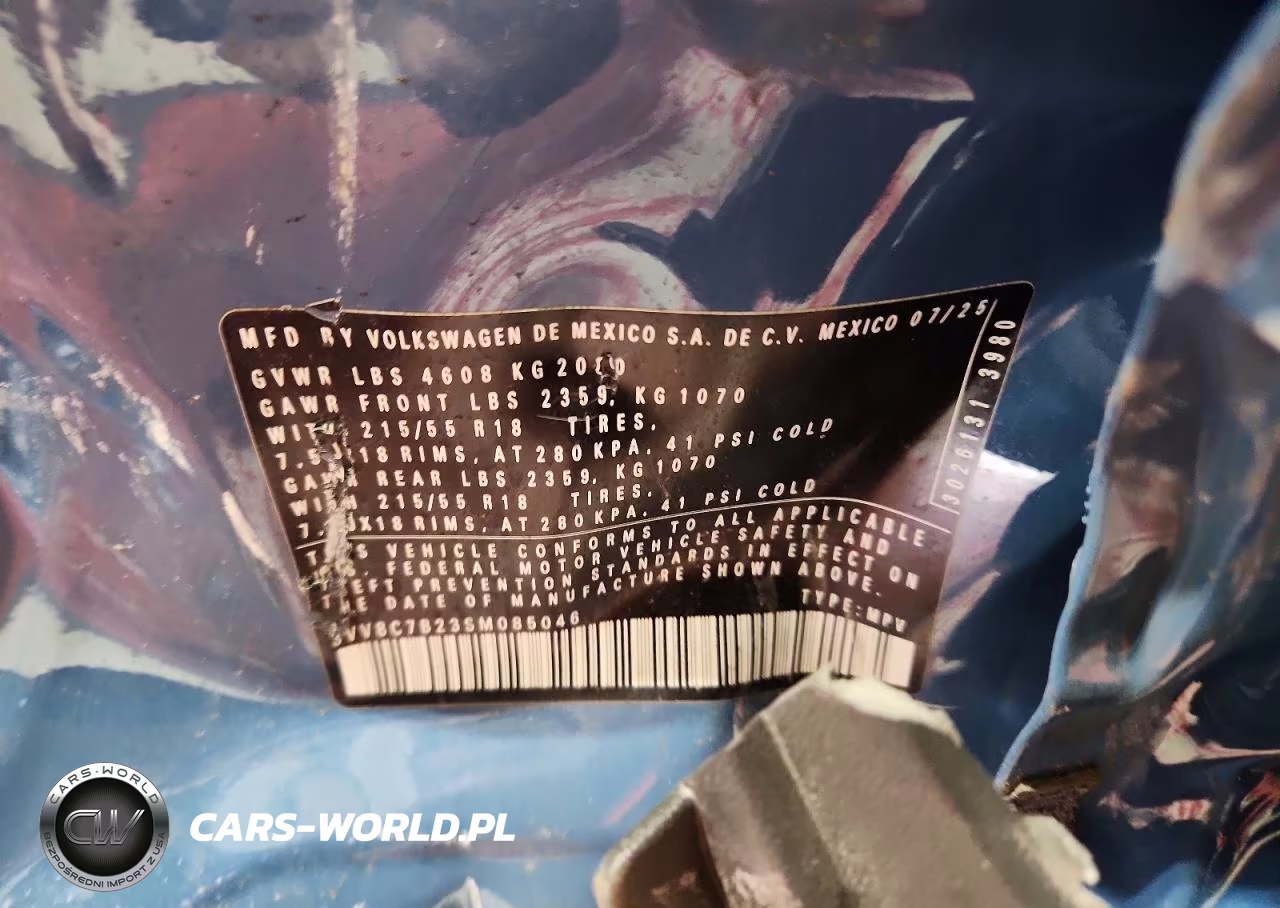2025 Volkswagen Taos S VIN:3VV8C7B23SM085046 - 13
