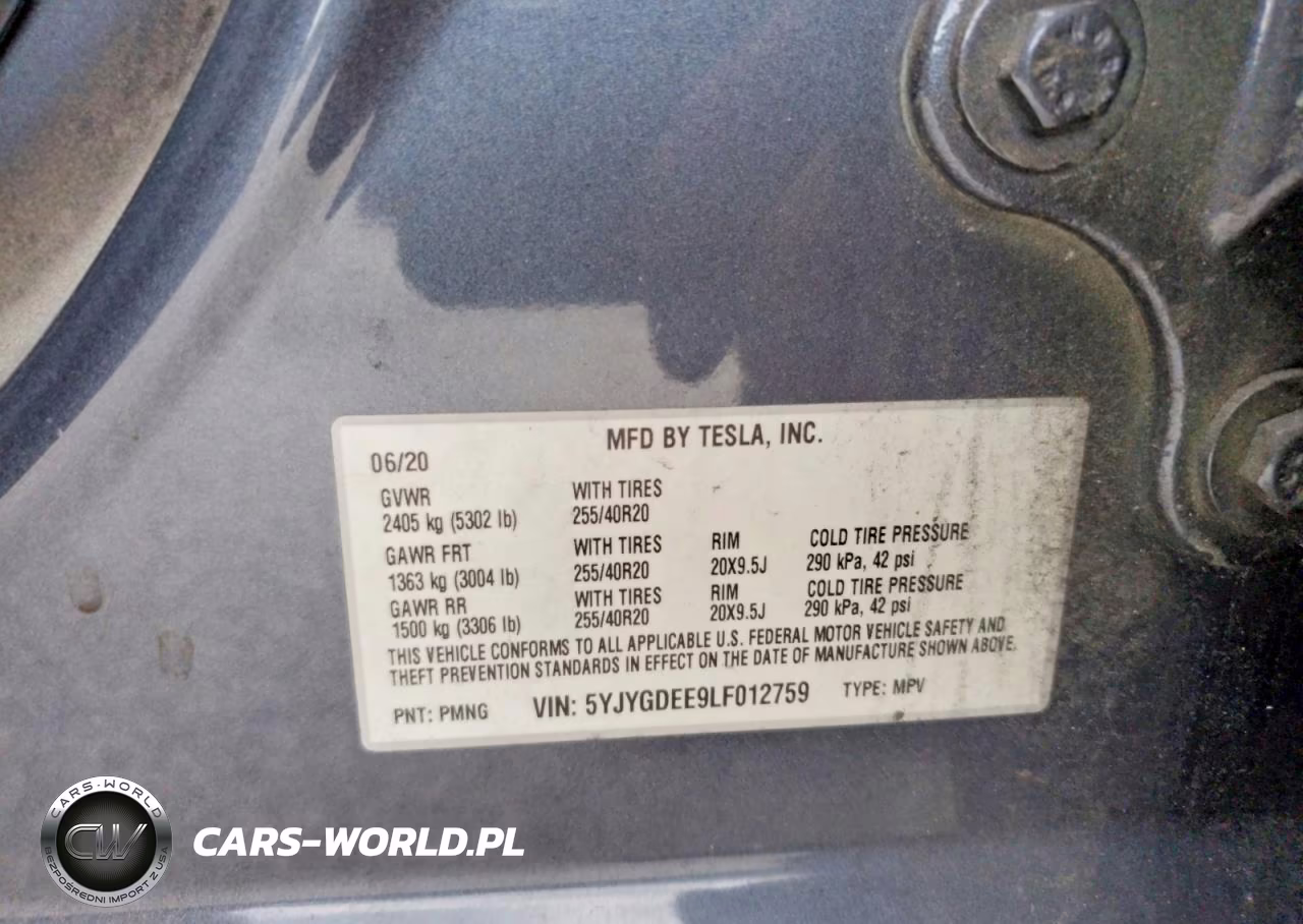 2020 Tesla Model Y VIN:5YJYGDEE9LF012759 - 12