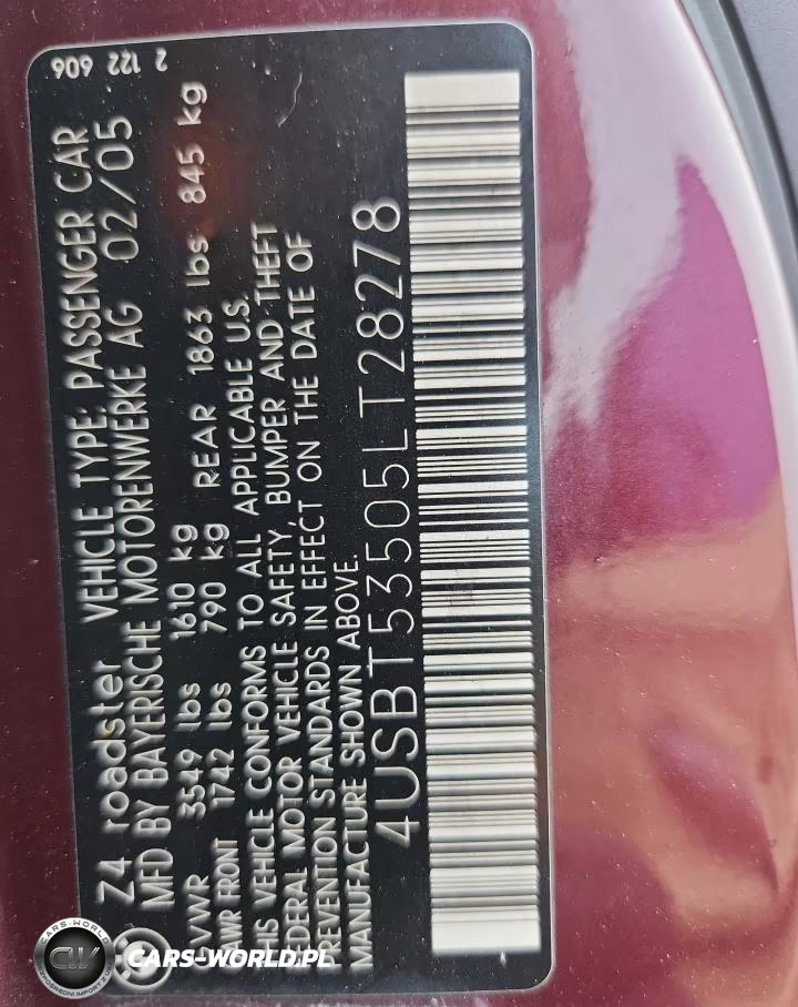 2005 BMW Z4 3.0 VIN:4USBT53505LT28278 - 12