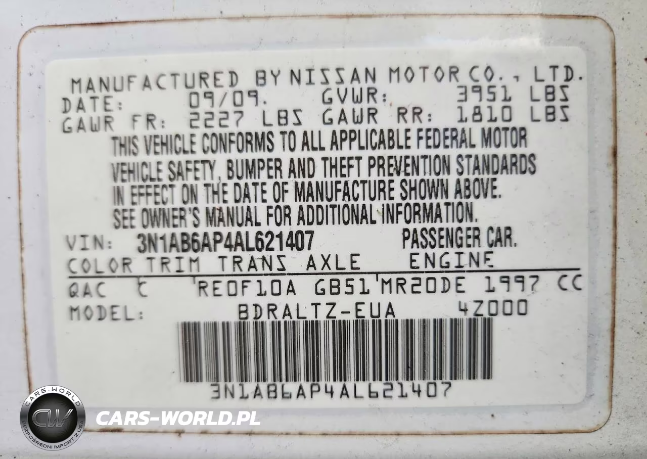 2010 Nissan Sentra 2.0 VIN:3N1AB6AP4AL621407 - 12