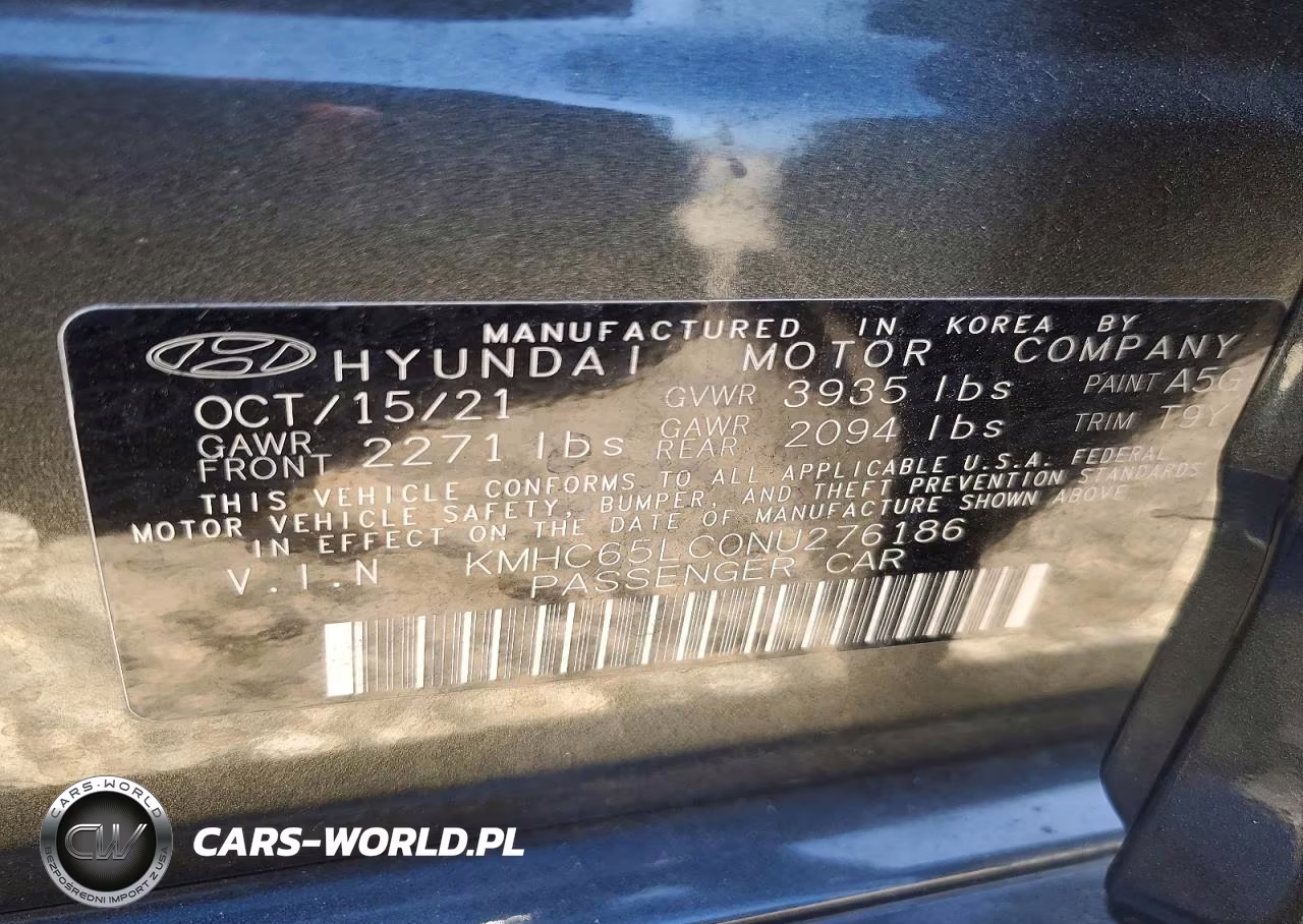 2022 Hyundai Ioniq Blue VIN:KMHC65LC0NU276186 - 13