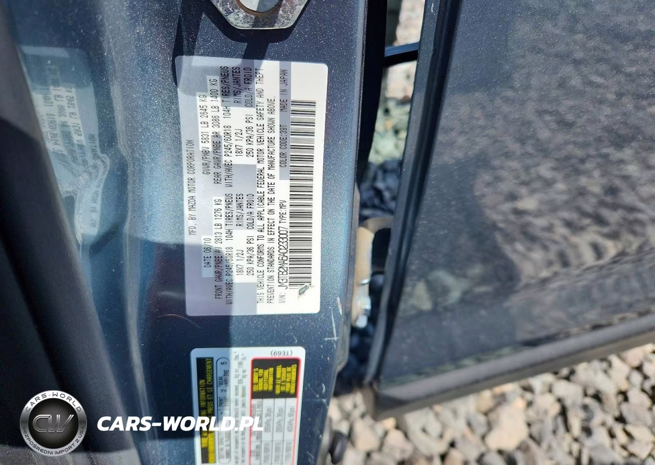2010 Mazda Cx9 4X2 Grand Tourin VIN:JM3TB2MA6A0233007 - 12