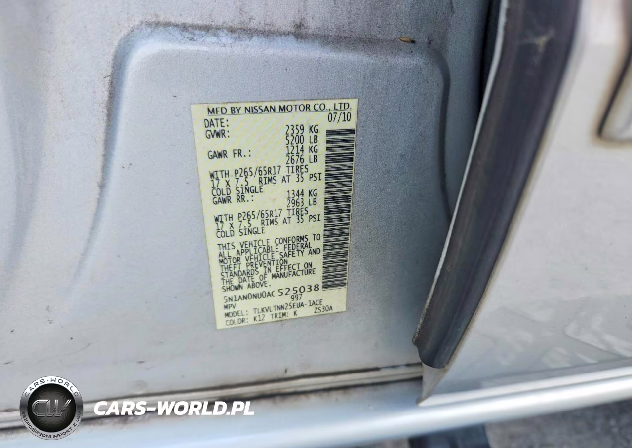 2010 Nissan Xterra X VIN:5N1AN0NU0AC525038 - 13