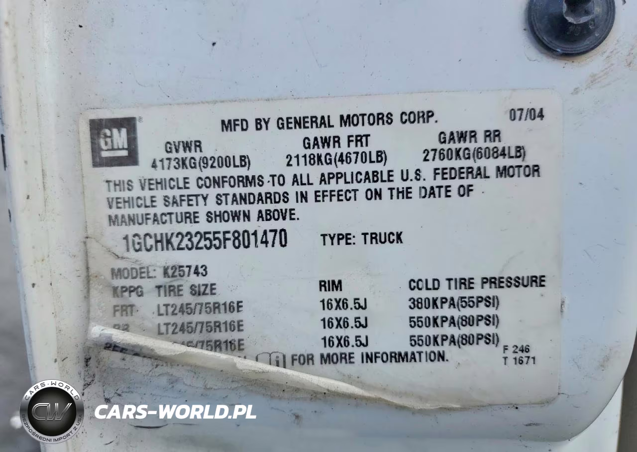 2005 Chevrolet Silverado K2500 Heavy Duty VIN:1GCHK23255F801470 - 12