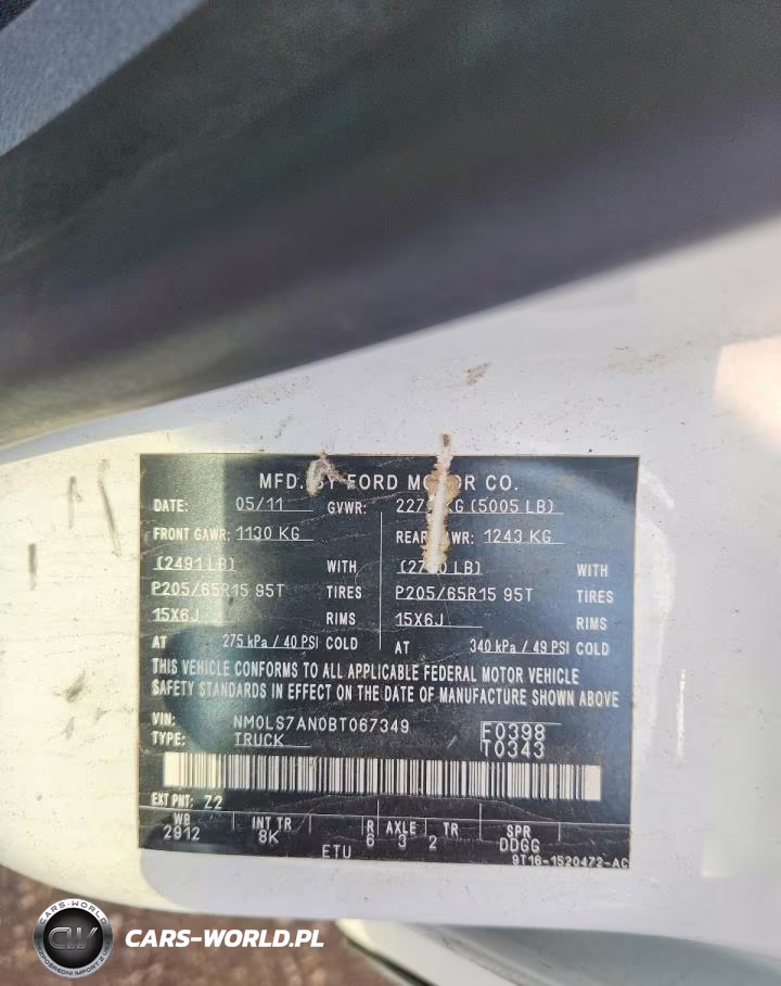 2011 Ford Transit Connect Xl VIN:NM0LS7AN0BT067349 - 13