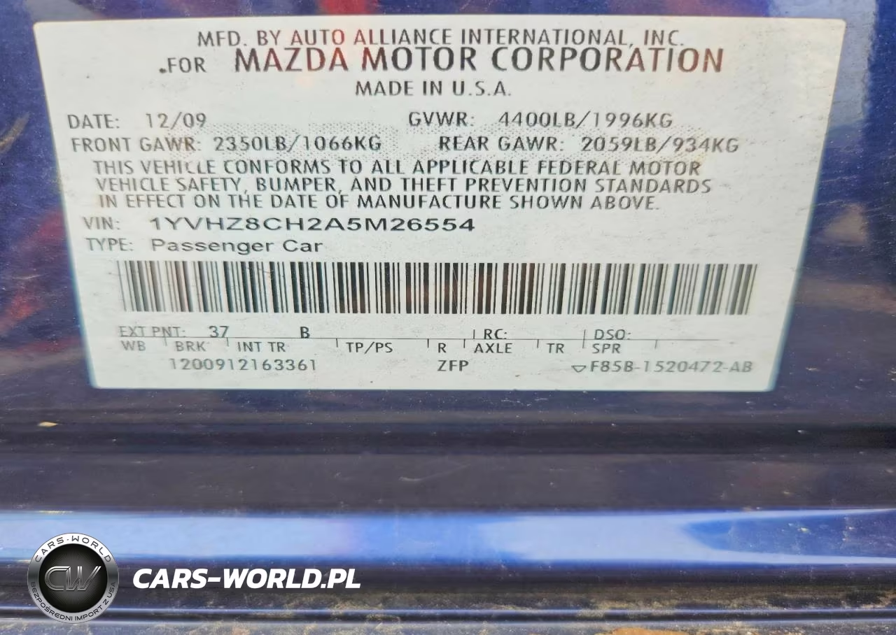 2010 Mazda 6 I VIN:1YVHZ8CH2A5M26554 - 12