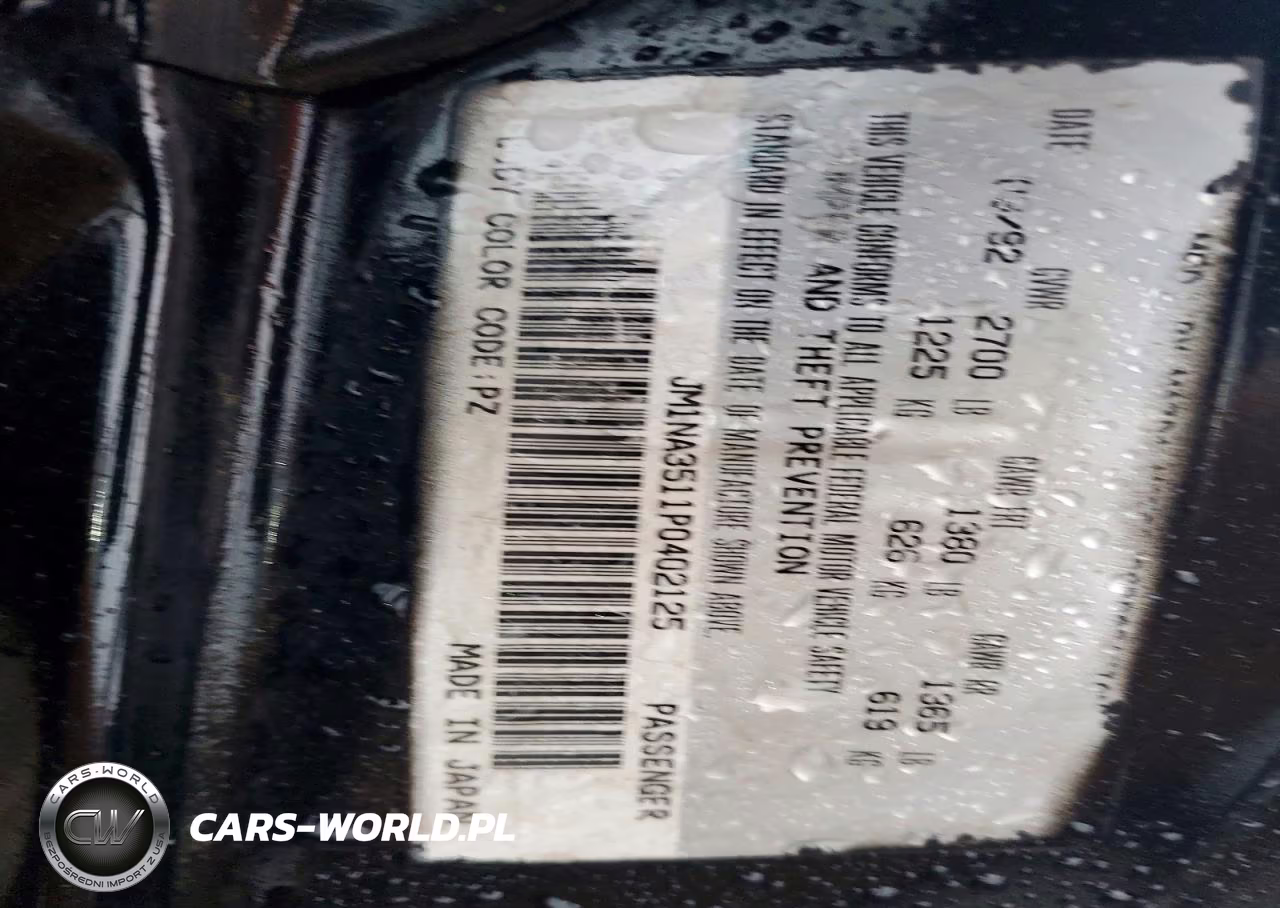 1993 Mazda Mx-5 Miata VIN:JM1NA3511P0402125 - 12