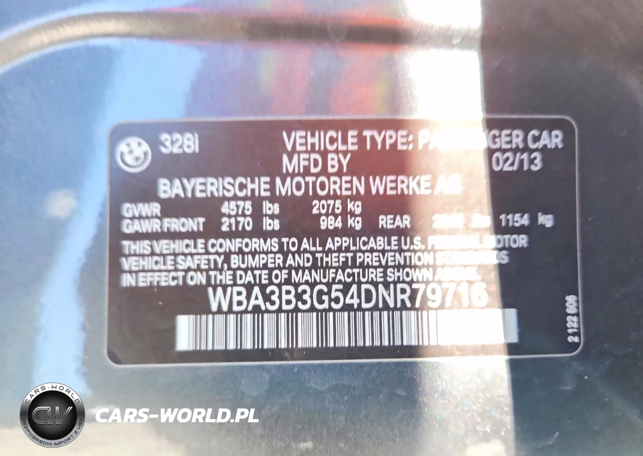 2013 BMW 328 Xi VIN:WBA3B3G54DNR79716 - 13