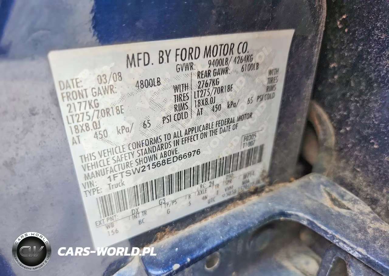 2008 Ford F250 Super Duty VIN:1FTSW21568ED66976 - 13