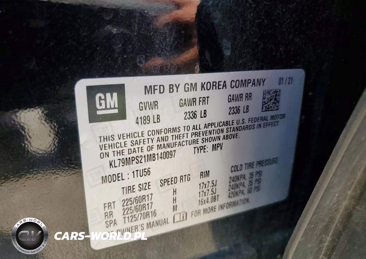 2021 Chevrolet Trailblazer Lt VIN:KL79MPS21MB140097 - 13
