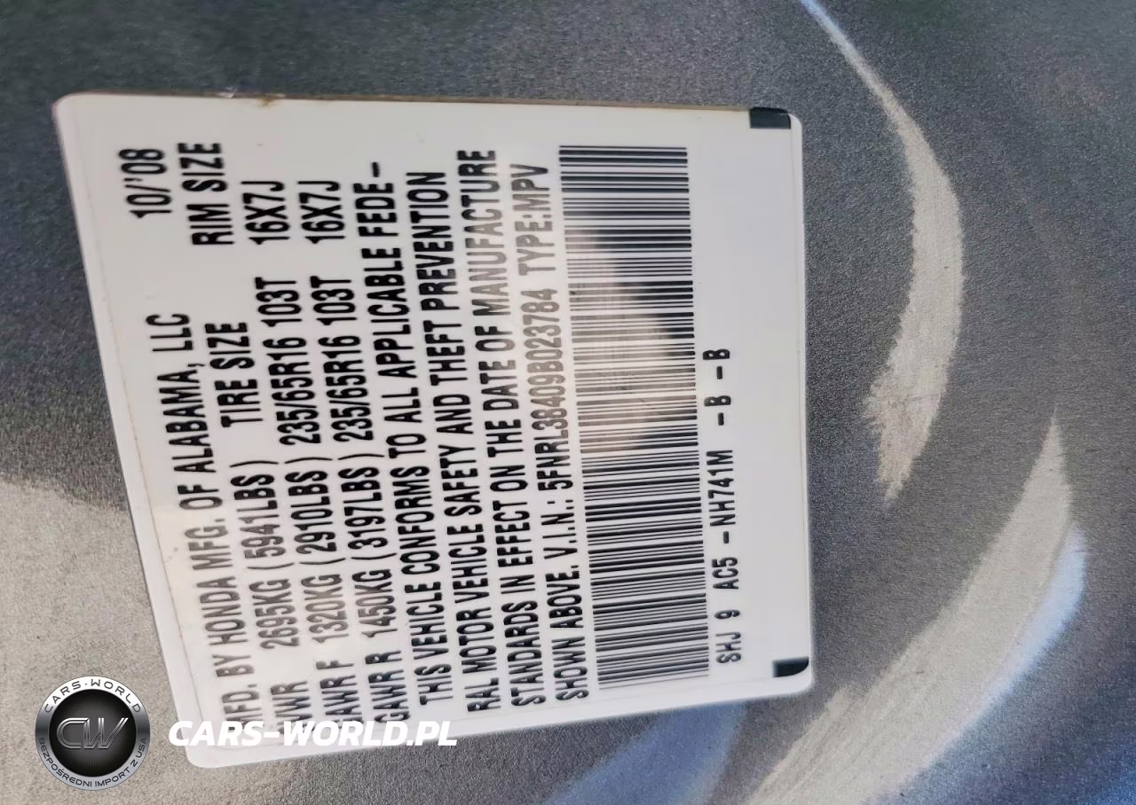 2009 Honda Odyssey Ex VIN:5FNRL38409B023784 - 13