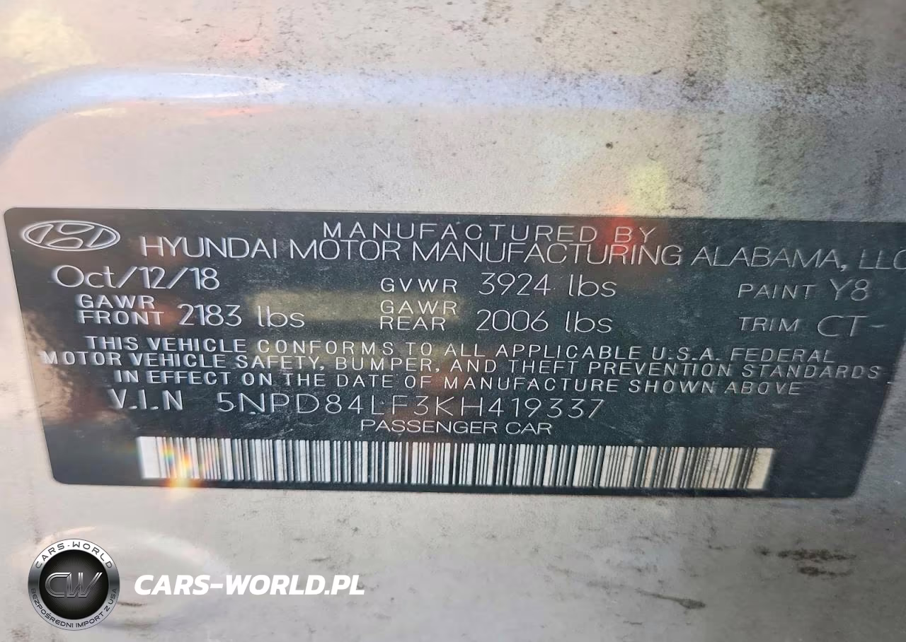 2019 Hyundai Elantra Sel VIN:5NPD84LF3KH419337 - 12