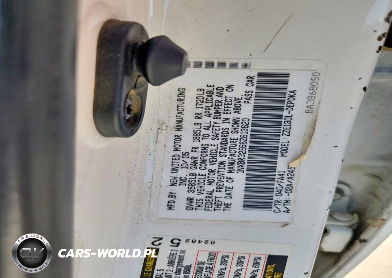 2006 Toyota Corolla Ce VIN:1NXBR32E66Z613620 - 12