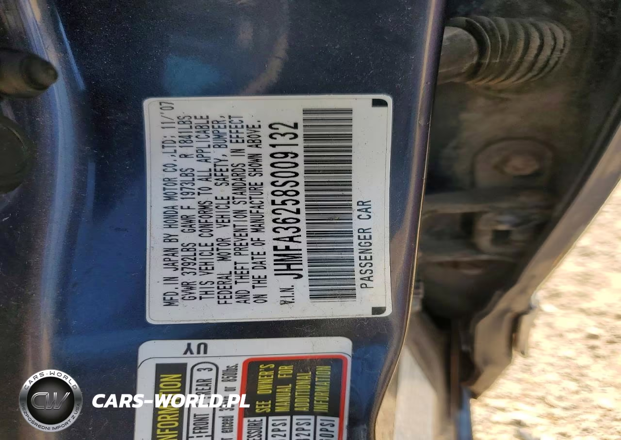 2008 Honda Civic Hybrid VIN:JHMFA36258S009132 - 12