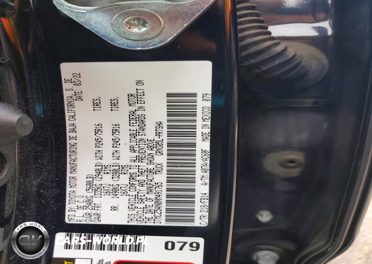 2022 Toyota Tacoma Sr V6 VIN:3TMCZ5AN0NM491765 - 12