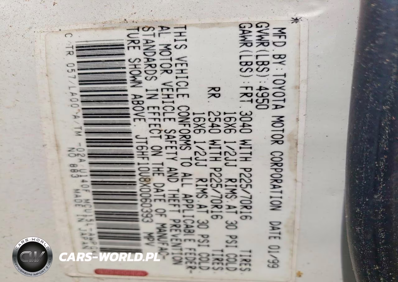 1999 Lexus Rx 300 VIN:JT6HF10U8X0060393 - 12