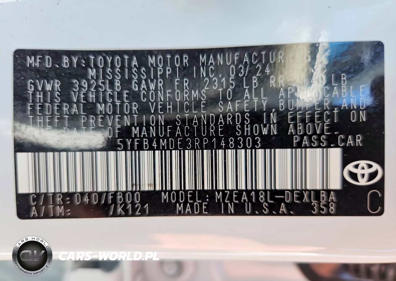 2024 Toyota Corolla Le VIN:5YFB4MDE3RP148303 - 12