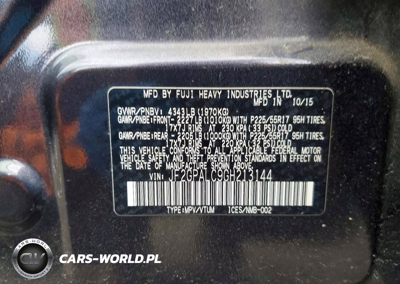 2016 Subaru Crosstrek Limited VIN:JF2GPALC9GH213144 - 13