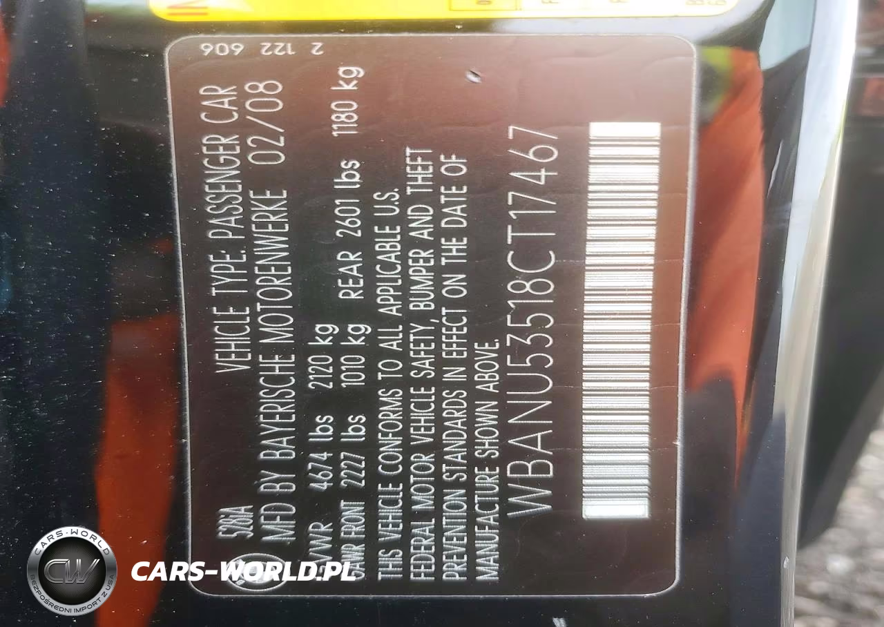 2008 BMW 528 I VIN:WBANU53518CT17467 - 12