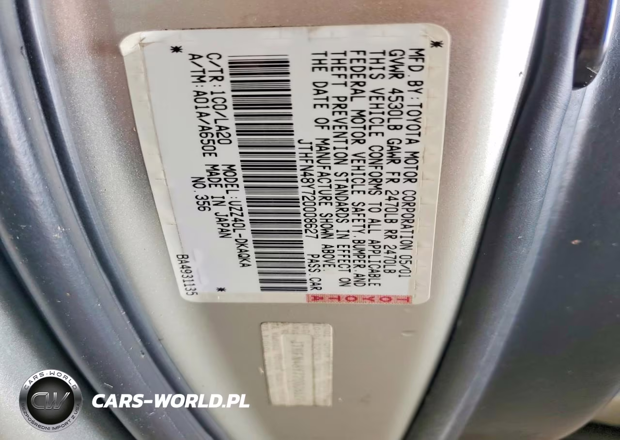 2002 Lexus Sc 430 VIN:JTHFN48Y720008627 - 12