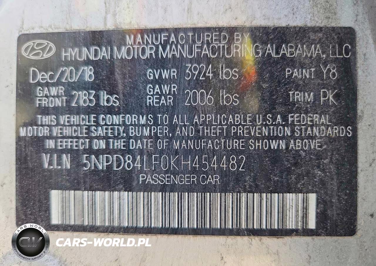 2019 Hyundai Elantra Sel VIN:5NPD84LF0KH454482 - 12