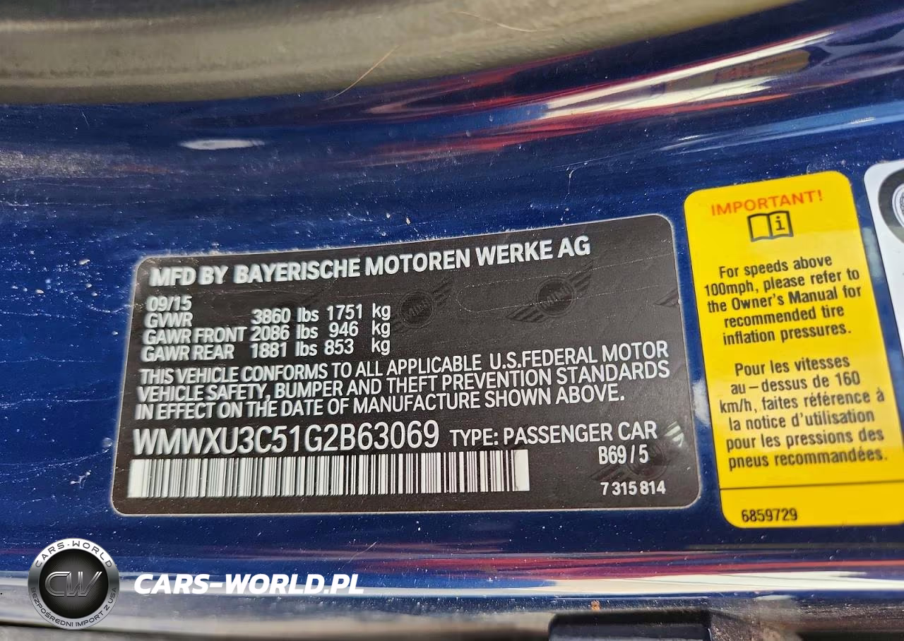 2016 Mini Cooper S VIN:WMWXU3C51G2B63069 - 12