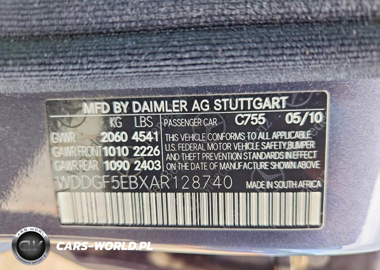 2010 Mercedes-Benz C 300 VIN:WDDGF5EBXAR128740 - 12