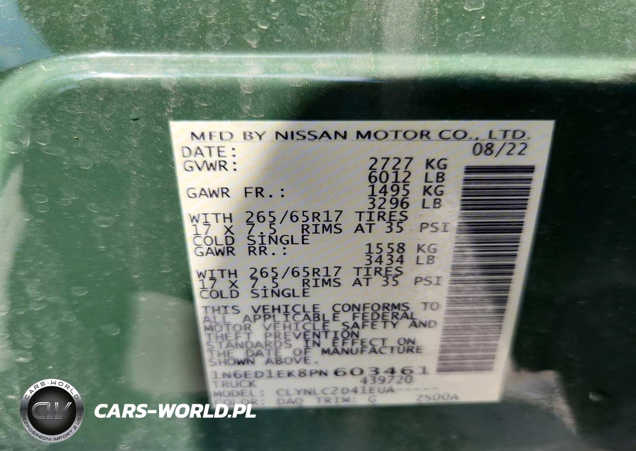 2023 Nissan Frontier Sv VIN:1N6ED1EK8PN603461 - 13