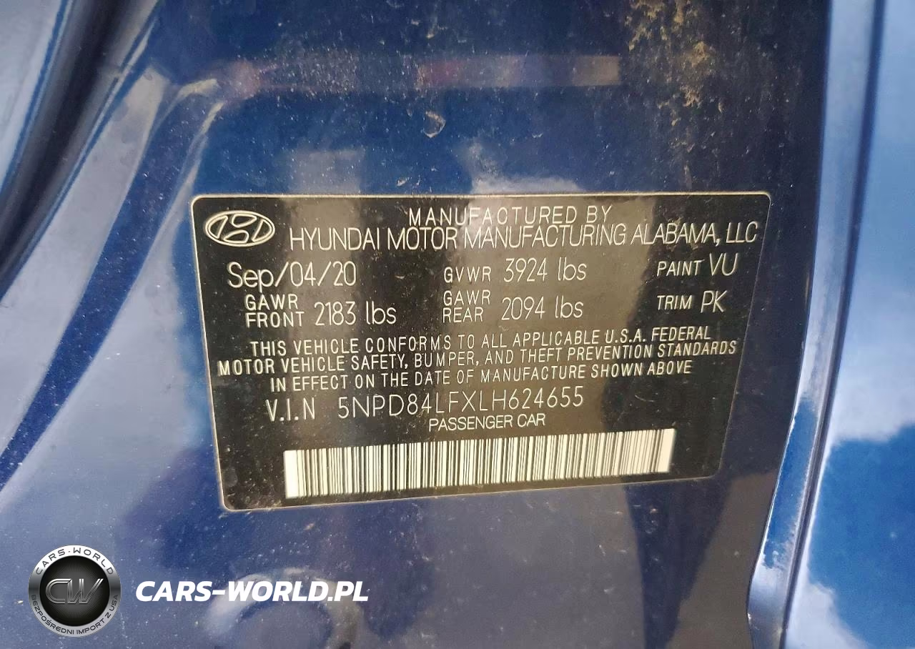 2020 Hyundai Elantra Sel VIN:5NPD84LFXLH624655 - 12