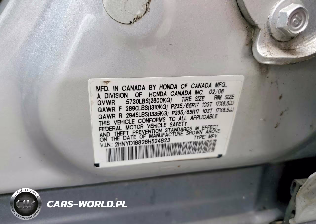 2006 Acura Mdx Touring VIN:2HNYD18826H524823 - 12