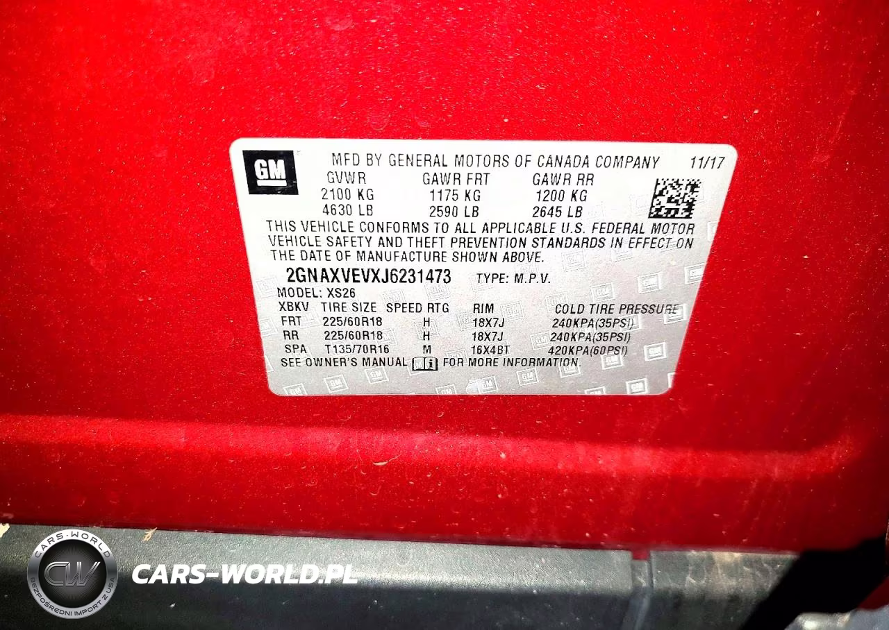2018 Chevrolet Equinox Premier VIN:2GNAXVEVXJ6231473 - 14