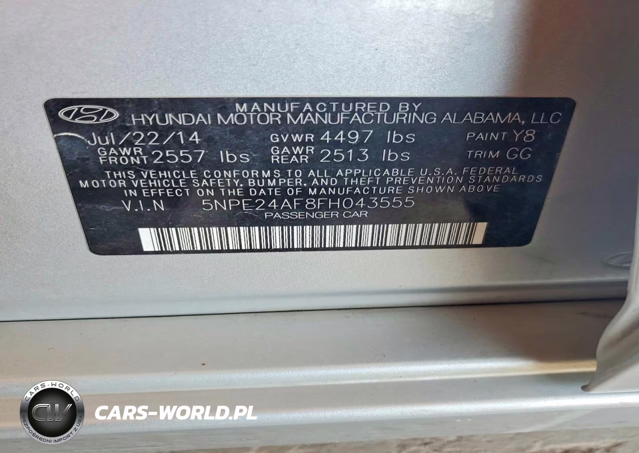 2015 Hyundai Sonata Se VIN:5NPE24AF8FH043555 - 12