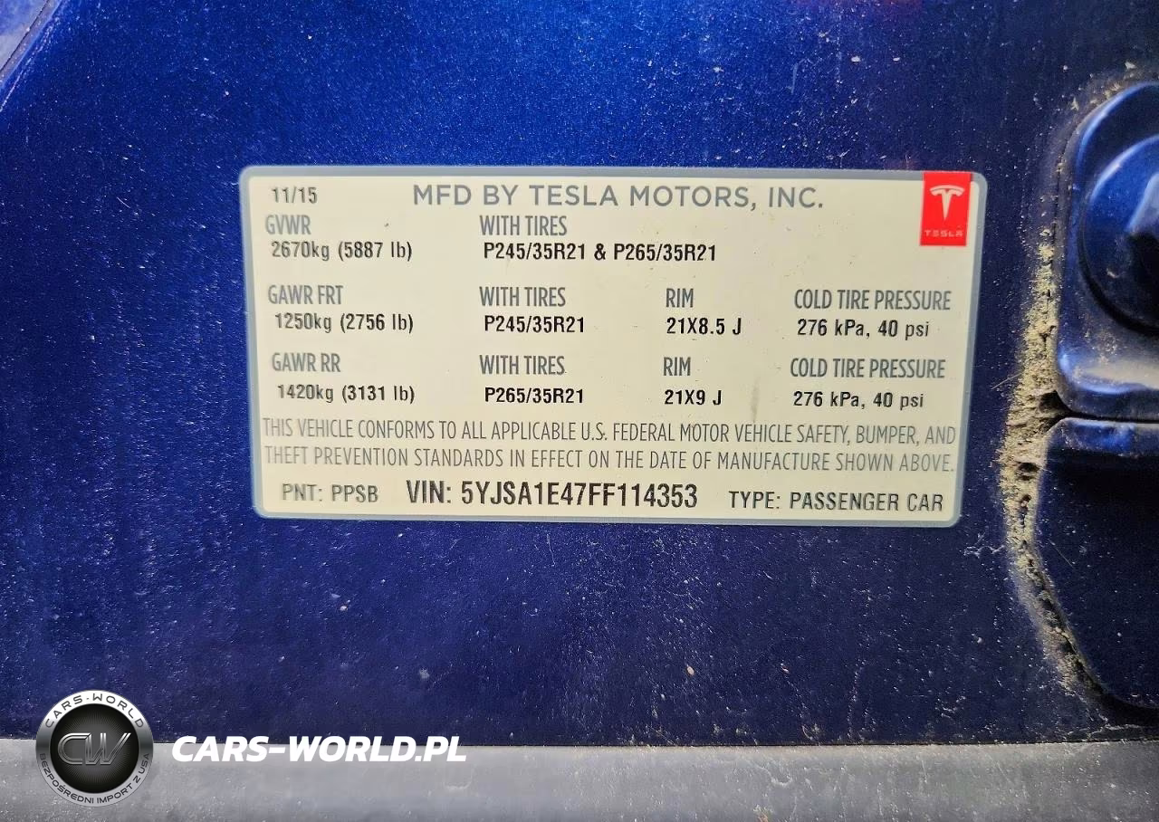 2015 Tesla Model S VIN:5YJSA1E47FF114353 - 12