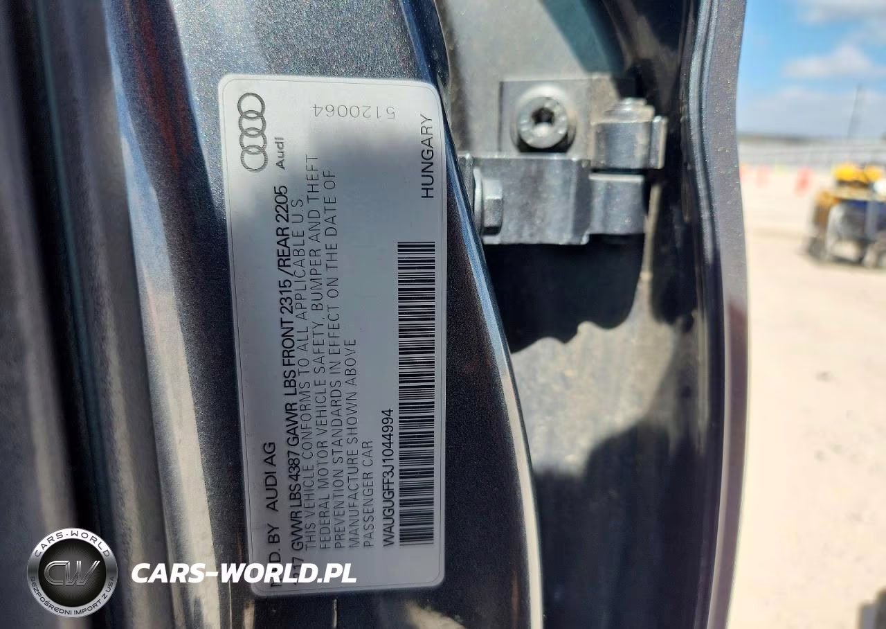 2018 Audi A3 Premium Plus VIN:WAUGUGFF3J1044994 - 12