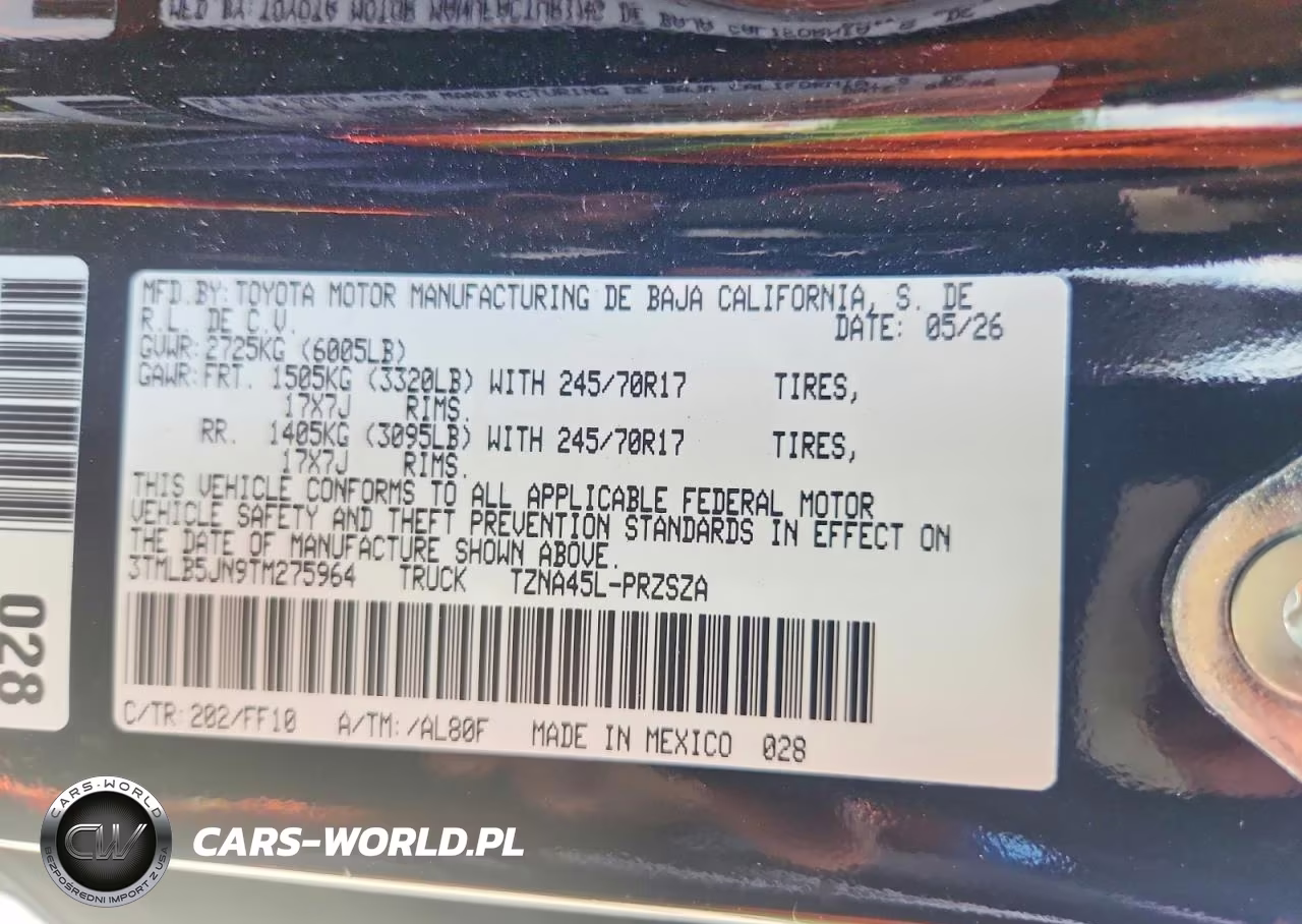 2026 Toyota Tacoma Sr5 VIN:3TMLB5JN9TM275964 - 12