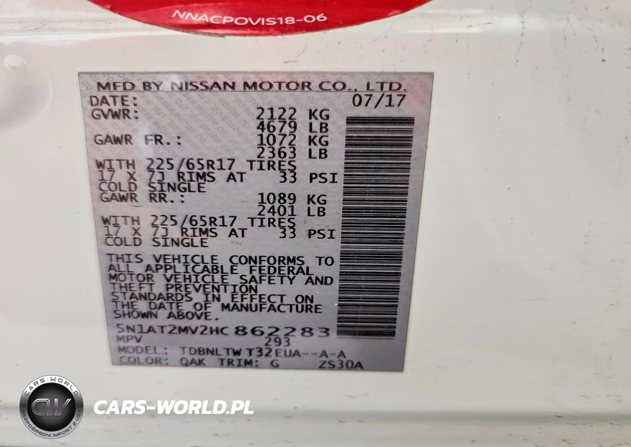 2017 Nissan Rogue Sv VIN:5N1AT2MV2HC862283 - 13