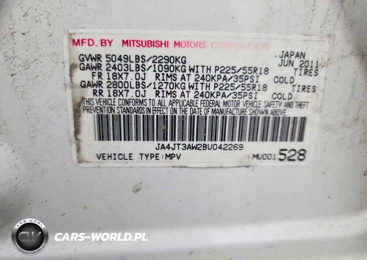 2011 Mitsubishi Outlander Se VIN:JA4JT3AW2BU042269 - 12
