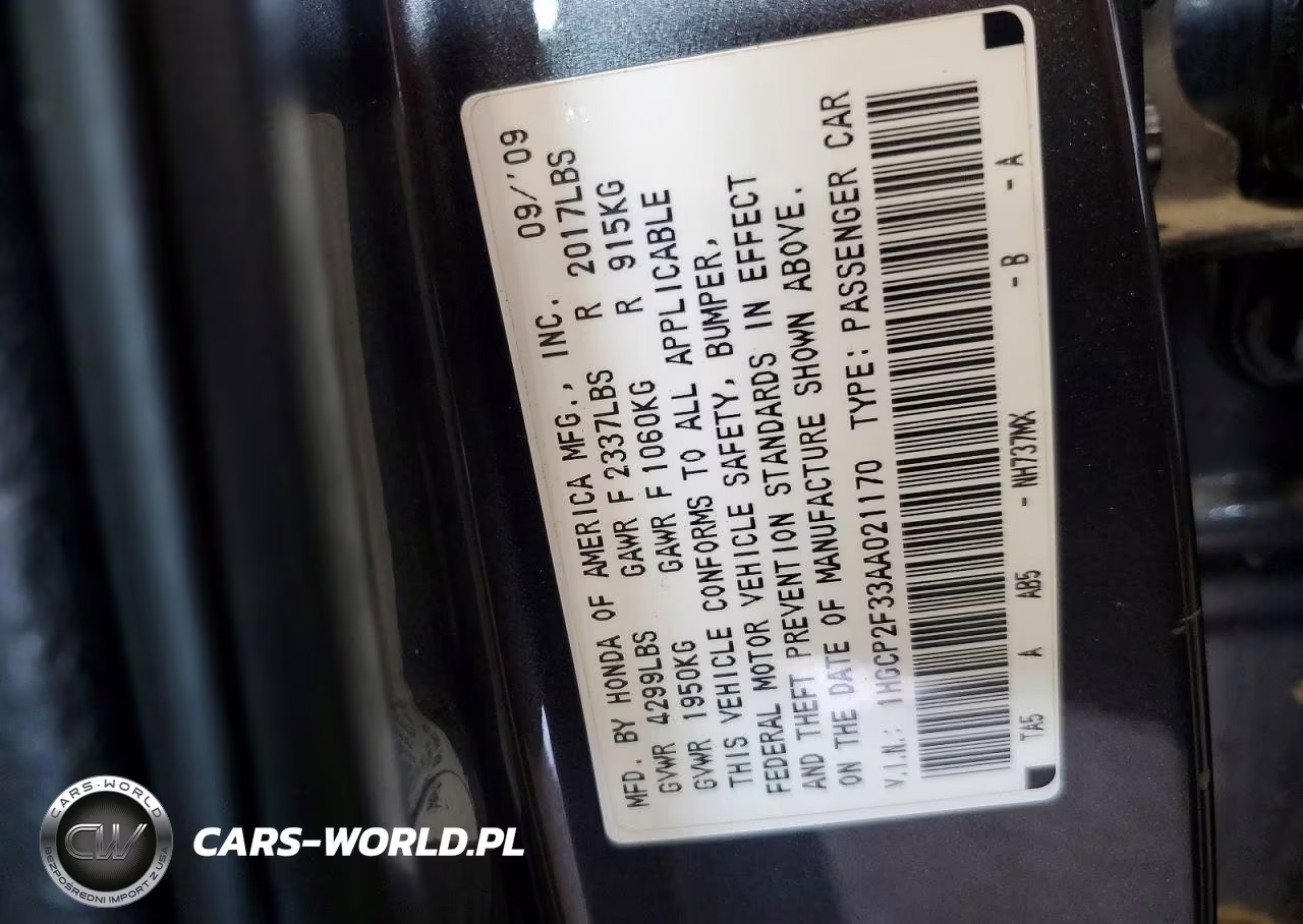 2010 Honda Accord Lx VIN:1HGCP2F33AA021170 - 13